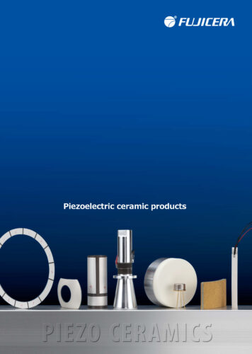 Product catalog of piezoelectric ceramics